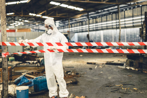Professional Biohazard Cleanup technician working in Milton, IN